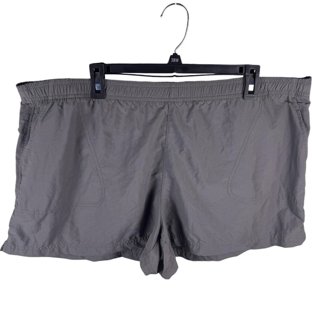 Columbia Shorts Womens XXL Gray Sandy River 3" Nylon Hiking Swim Quick Dry